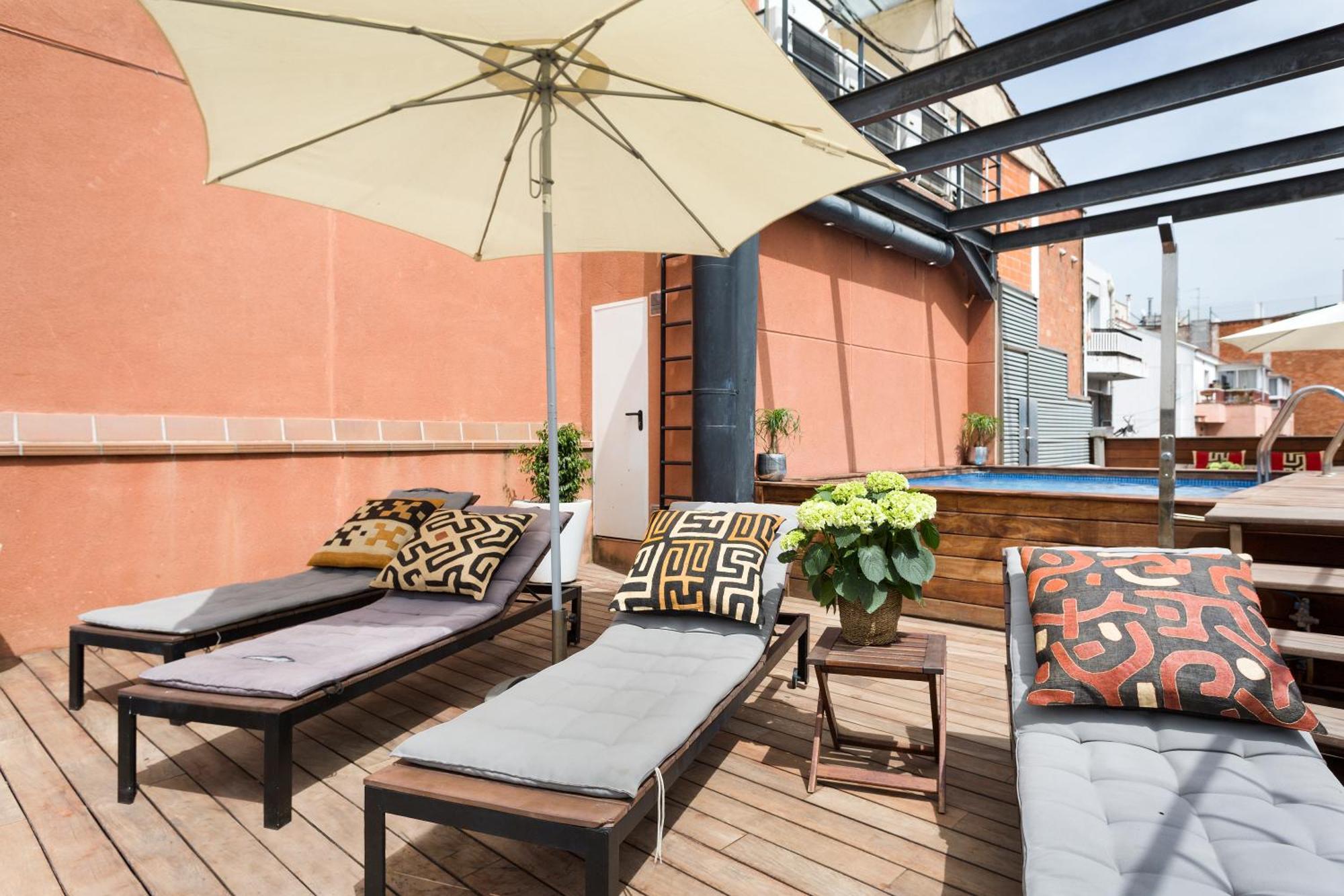 Apartment Barcelona Rentals - Pool Terrace In City Center Værelse billede
